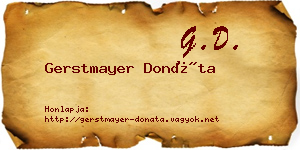 Gerstmayer Donáta névjegykártya